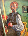 Self portrait by Ludwig Meidner at Jewish Museum Berlin. Berlin, Germany.