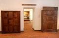 Gallery of carved Germanic cupboards at Schleswig Holstein State Museum. Schleswig, Germany.