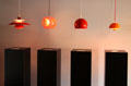 Modern hanging lamps at Schleswig Holstein State Museum. Schleswig, Germany.
