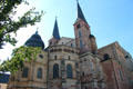Baroque chapel with dome & polygonal chancel with dwarf gallery at Trier Cathedral. Trier, Germany.
