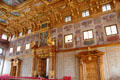 Wall & ornate doorways in Goldener Saal at Augsburg Rathaus. Augsburg, Germany.