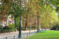 Walkway near Eiffel Tower. Paris, France.