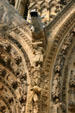 Carvings of Cathedral facade. Reims, France.