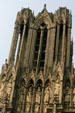 Detail of tower of Cathedral. Reims, France.