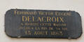 Sign for Eugene Delacroix house & museum. Paris, France.