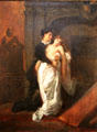 Romeo & Juliet in Capulet tomb painting by Eugène Delacroix at Eugene Delacroix Museum. Paris, France.