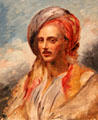 Portrait of European in Oriental costume by Léon Riesener at Eugene Delacroix Museum. Paris, France.