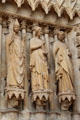 Statuary on facade of Reims Cathedral. Reims, France.