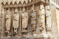 John the Baptist & other saints on facade of Reims Cathedral. Reims, France.