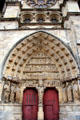 Baptism of Christ portal at Reims Cathedral. Reims, France.