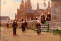 Commune of le Faouët, Brittany painting by Joseph-Félix Bouchor at Vannes Museum of Beaux Arts. Vannes, France.