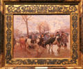 Cow market at Quimper, Brittany painting by Joseph-Félix Bouchor at Vannes Museum of Beaux Arts. Vannes, France.