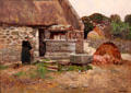 House in Brittany painting by Joseph-Félix Bouchor at Vannes Museum of Beaux Arts. Vannes, France.