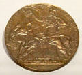 Exposition Universelle bronze medal by Louis Bottée awarded to Joseph-Félix Bouchor at Vannes Museum of Beaux Arts. Vannes, France.