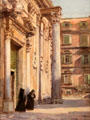 Columns of San Paola church in Naples, Italy painting by Joseph-Félix Bouchor at Vannes Museum of Beaux Arts. Vannes, France.