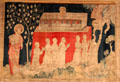 Fifth seal: souls of the martyrs from Apocalypse Tapestry at Angers Chateau. Angers, France.