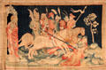 Myriad horsemen from Apocalypse Tapestry at Angers Chateau. Angers, France.