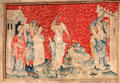 Third angel & Lamb from Apocalypse Tapestry at Angers Chateau. Angers, France.