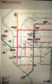 Lyon Metro map. Lyon, France.