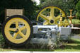 Steam engine invented 1707 by Papin, a French physicist, used for sugar cane crushing at Rum Museum. Guadeloupe.