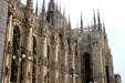 South facade of Duomo. Milan, Italy.