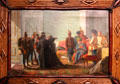 Ugo Bassi in front of Austrian military court for insurrection of 1848-9 painting by C. Ademollo at Risorgimento Museum. Turin, Italy.