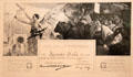 Diploma showing General Italian Expo of Turin lithograph by C. Chessa at Risorgimento Museum. Turin, Italy.