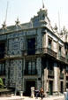 The blue tile covered Casa de los Azulejos. Mexico City, Mexico.