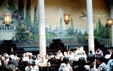 Vivid murals in tea room in Sanborne Department Store in Casa de los Azulejos. Mexico City, Mexico.