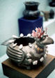 La Gallina bird pottery in Sala De Teotihuacán at National Museum of Anthropology. Mexico City, Mexico.