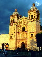 Church of Santo Domingo , made earthquake-proof by its 6.5 ft thick walls, Oaxaca. Mexico