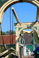 Drawbridge allowing access to village at Arnhem Openlucht Museum. Arnhem, Netherlands.