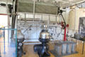 Cheese making equipment in Veenwouden dairy factory at Arnhem Openlucht Museum. Arnhem, Netherlands.