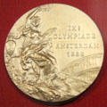 Ninth Olympiade held in Amsterdam commemorative medal at Teylers Museum. Haarlem, Netherlands.