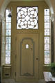 Front door to the home of Pieter Teyler, founder, now part of Teylers Museum. Haarlem, Netherlands.