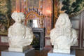 Busts of Queen Mary II & King Willem III in Old Dining Room. Het Loo, Netherlands.
