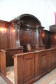 Simple carved woodwork in Royal Chapel. Het Loo, Netherlands.