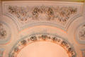 Decorative plaster designs on ceiling of bedchamber reserved for Queen Mary II. Het Loo, Netherlands.