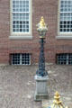 Ornate wrought iron light standard outside Het Loo Palace. Het Loo, Netherlands.