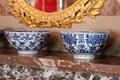 Delftware bowls on mantel in Princess Mary's Antechamber. Het Loo, Netherlands.