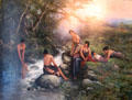 The Sacred Bodjong Spring of Java painting hanging in King Willem III's dressing room. Het Loo, Netherlands.
