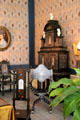 Furnishings & wall paper in King Willem III dressing room. Het Loo, Netherlands.