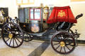 Ceremonial coupé, which although it could carry only two passengers, was adorned with all the expected regal elements such as gilt crowns & lions' heads. Het Loo, Netherlands