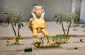 Tin figure diorama showing Sphinx & boat on Nile River at National Tin Figures Museum. Ommen, Netherlands.