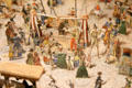 Tin figure diorama showing fair in Groningen at National Tin Figures Museum. Ommen, Netherlands.
