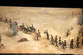 Tin figure diorama showing Napoleon I and his troops struggling through the snow in Russia in 1812 at National Tin Figures Museum. Ommen, Netherlands.