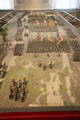 Tin figure diorama showing marching army with three dimensional soldiers at National Tin Figure Museum. Ommen, Netherlands.