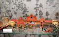 Tin figures representing Peking scene at National Tin Figure Museum. Ommen, Netherlands.