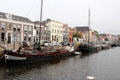 Streetscape along canal. Zwolle, Netherlands.