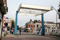 Lift bridge over canal. Zwolle, Netherlands.